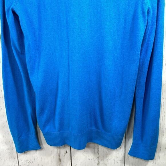 Hollister Mens Aqua Blue V Neck Sweater Coastal Preppy Classic Casual Everyday - Picture 9 of 13